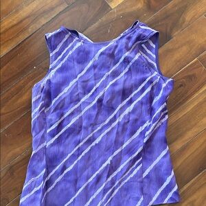 Carlisle Purple Diagonal Stripe Sleeveless Tank